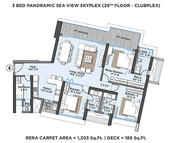 3 BHK Skyplex